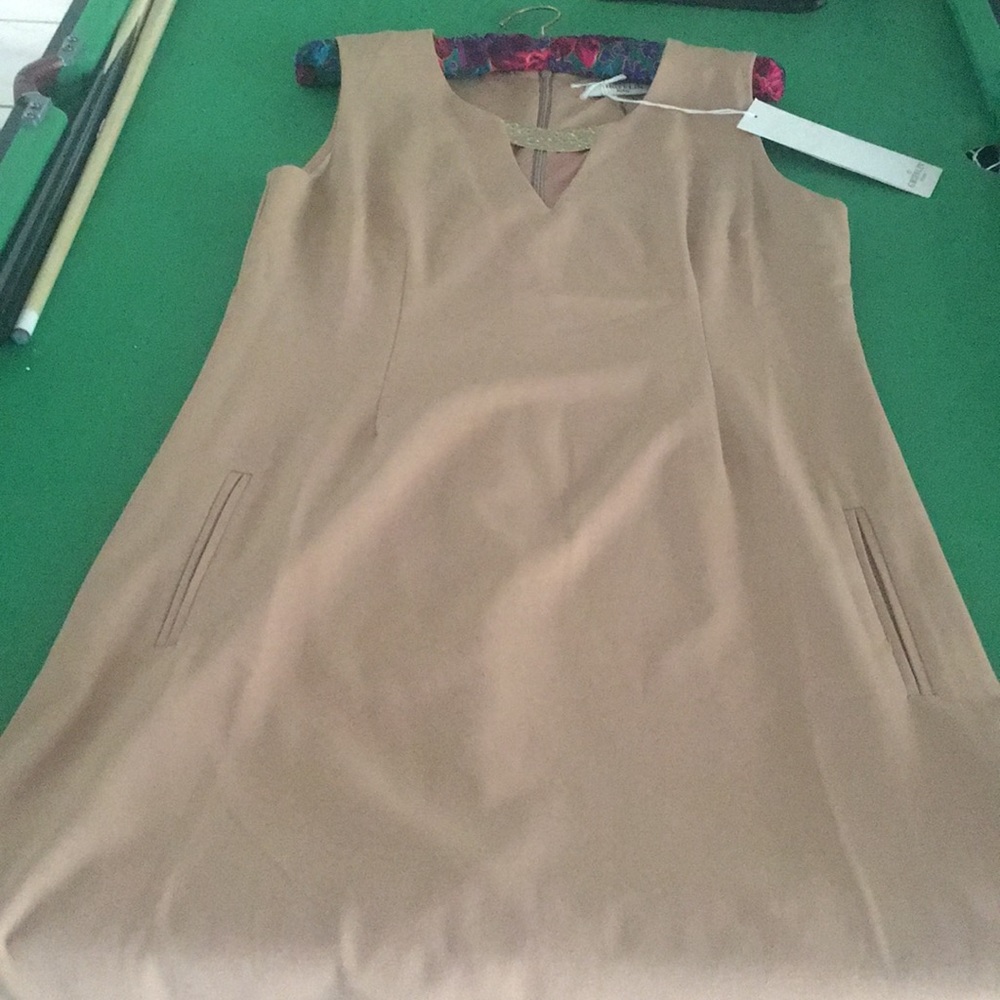 Griffin Paris beige sheath dress M